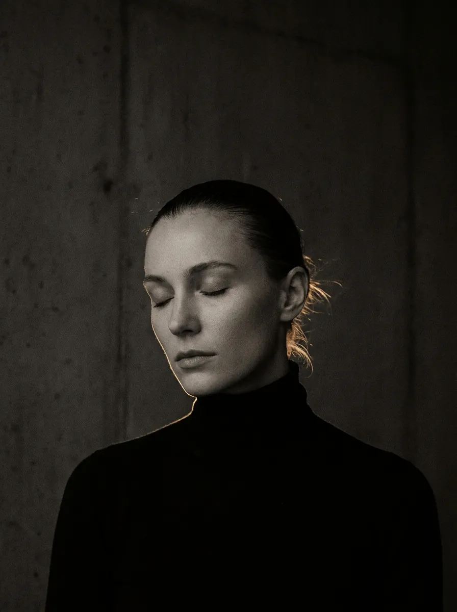 Serene editorial portrait
